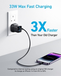 [B2331K11] Anker 323 Charger with 322 USB-C to USB-C Cable (33W , 3ft) -Black